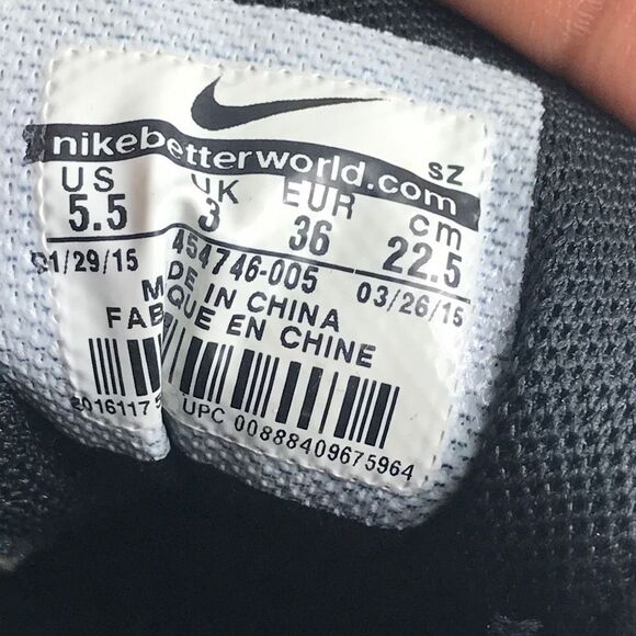 Nike Air Max 1 Premium Black Metallic Running Shoes 454746-005 Women’s Size 5.5 - Picture 11 of 12